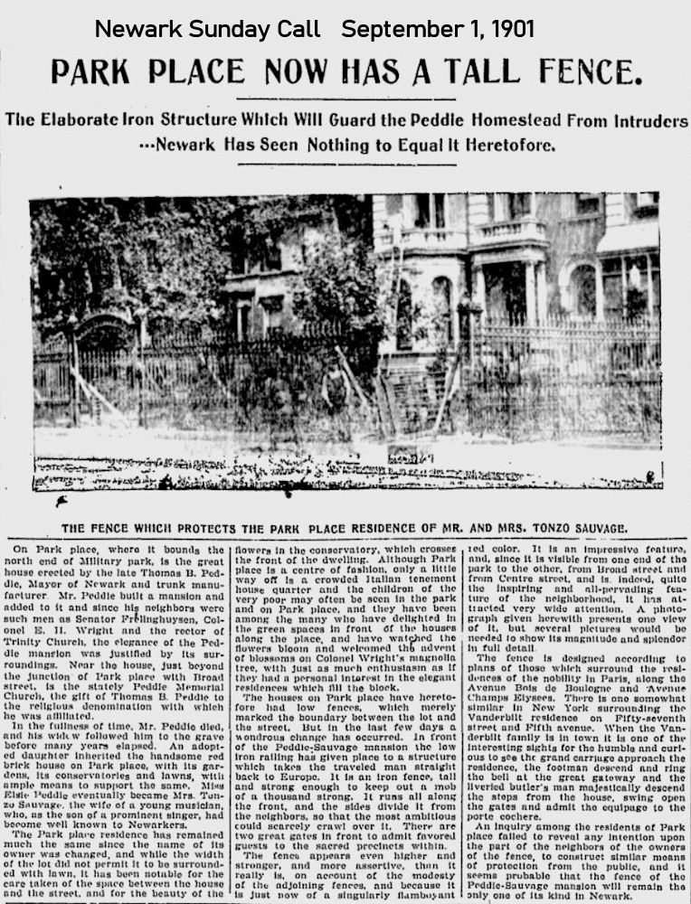 10 Park Place
September 1, 1901
