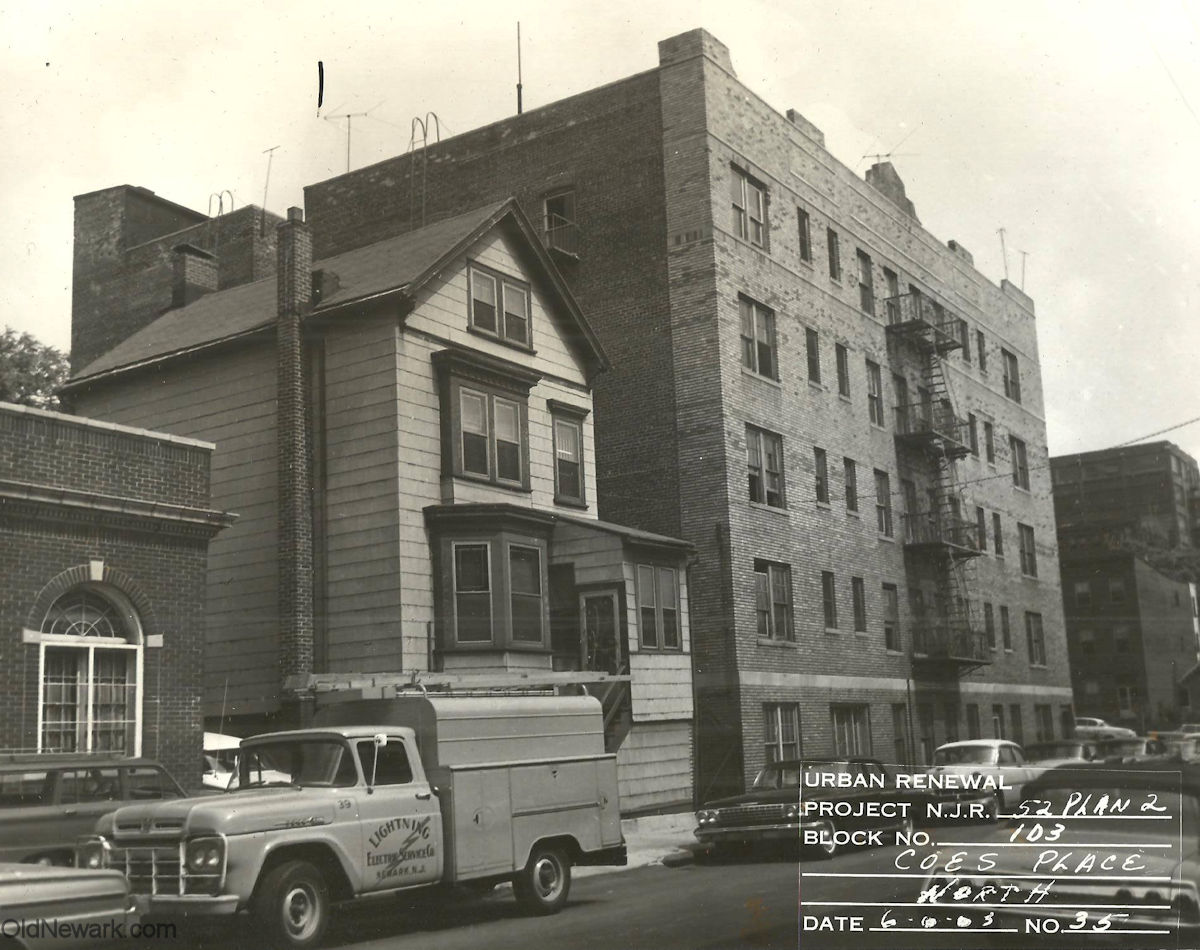 11 Coes Place Looking North
June 6, 1963
Urban Renewal Project N.J.R. 52 Plan 2
