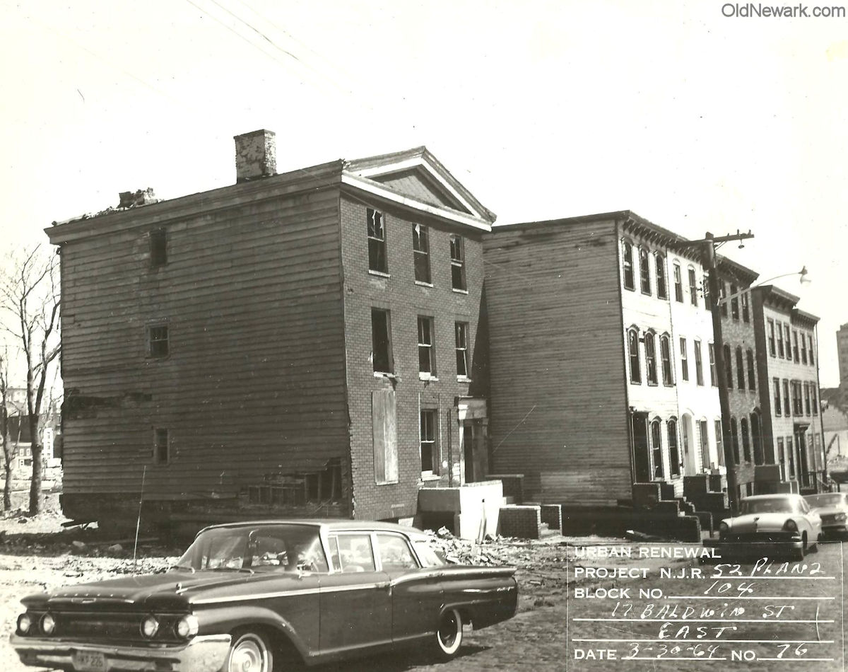 17 Baldwin Street Looking East
March 30, 1964
Urban Renewal Project N.J.R. 52 Plan 2
