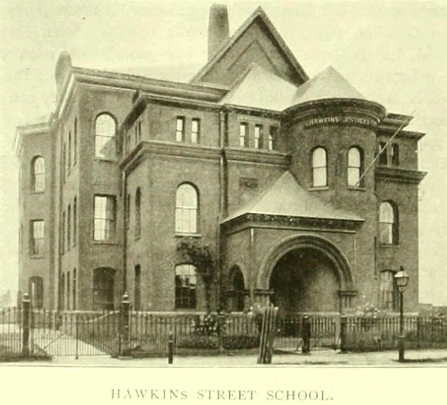 18 Hawkins Street
Hawkins Street School
From: Essex County, NJ, Illustrated 1897
