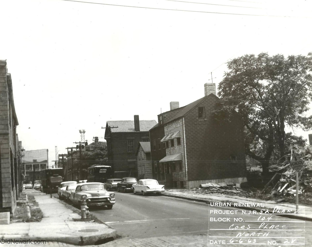 Coes Place & Baldwin Street Looking North
June 6, 1963
Urban Renewal Project N.J.R. 52 Plan 2
