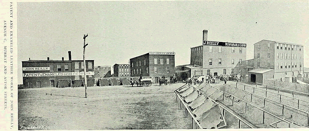 40 Avenue C
Patent and Enameled Leather Works of John Reilly
From "Essex County, NJ, Illustrated 1897":

