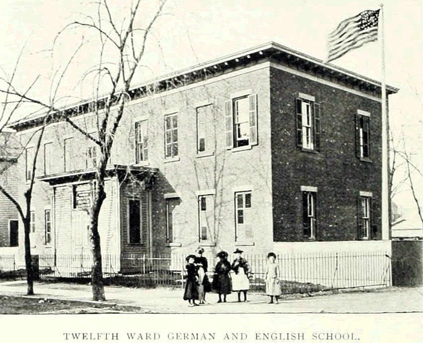Niagara Street & Elizabeth Street
Twelfth Ward German & English School
From: Essex County, NJ, Illustrated 1897
