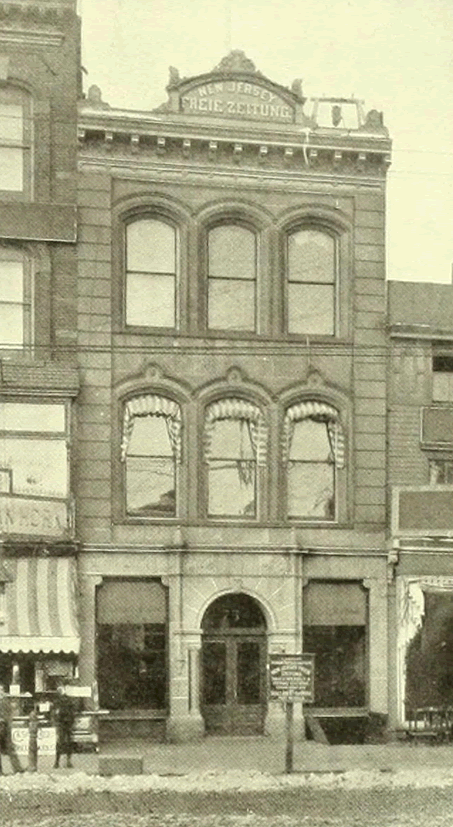 75 Market Street
1897 - New Jersey Freie Zeitung
From "Essex County, NJ, Illustrated 1897"
