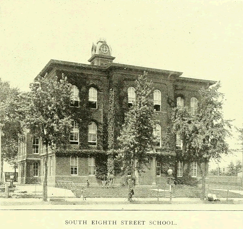 75 South 8th Street
South 8th Street School
From: Essex County, NJ, Illustrated 1897

