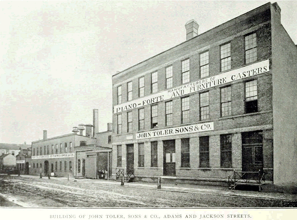 108 Adams Street
John Toler, Sons & Co.
From "Essex County, NJ, Illustrated 1897":

