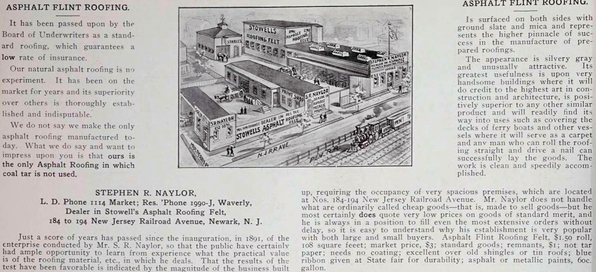 184/194 New Jersey Railroad Avenue
Photo from Newark NJ and Its' Attractions 1911
