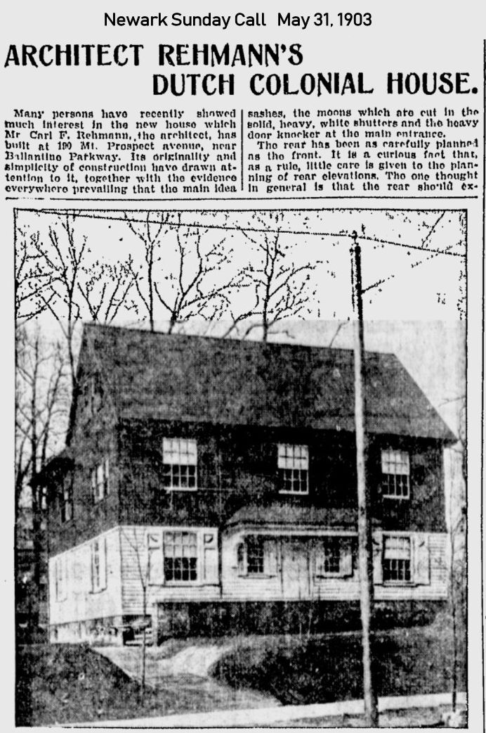 190 Mount Prospect Avenue
May 31, 1903
