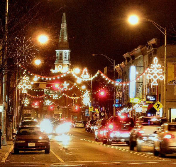 Ferry Street looking east to St. Stephen's Church
