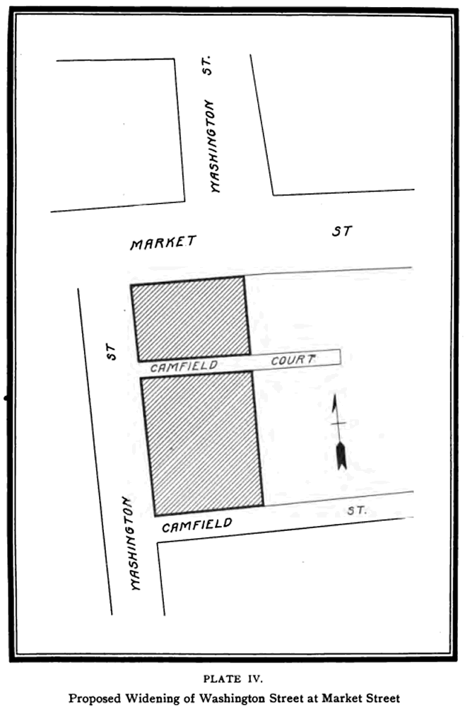 Washington Street at Market Street
From "City Planning for Newark" 1913
