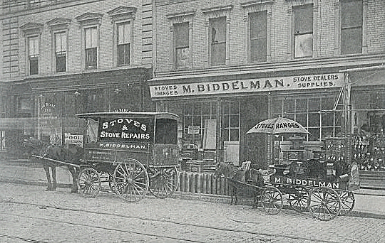 261 Springfield Avenue
~1908
M. Biddelman
Manufacturer of Stoves, Pipes & Elbows
