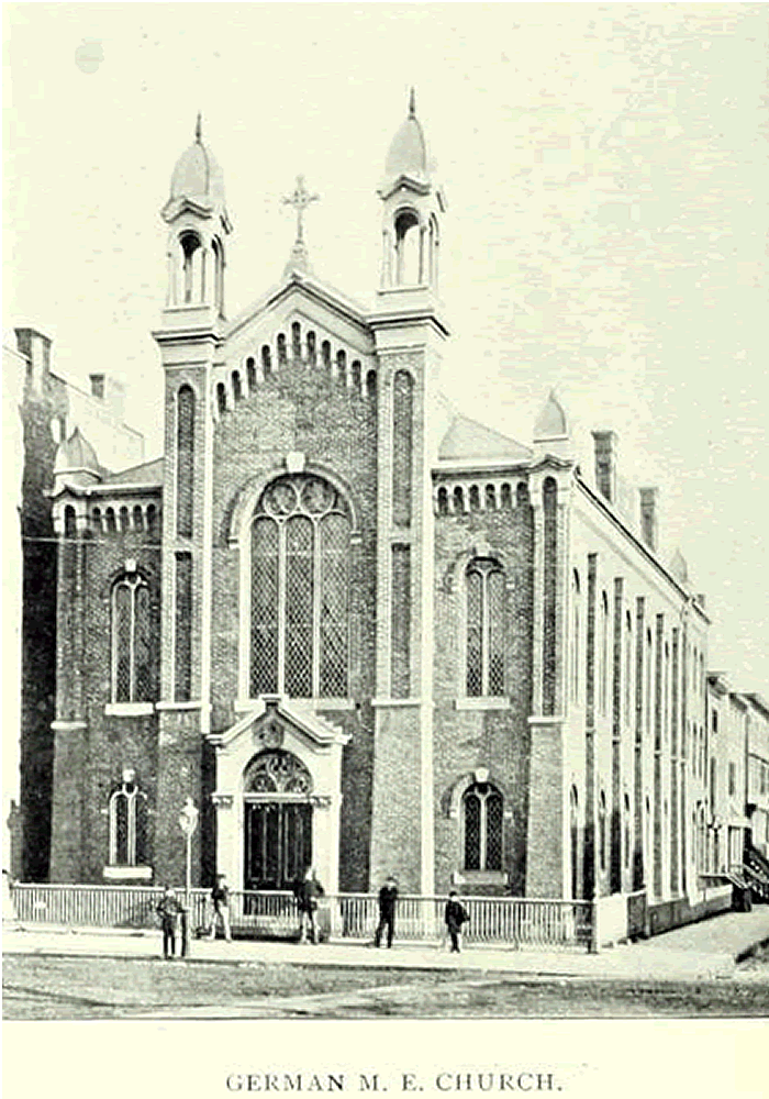 Mulberry Street corner Walnut Street
Emanuel Methodist Church (German)
From "Essex County, NJ, Illustrated 1897":
