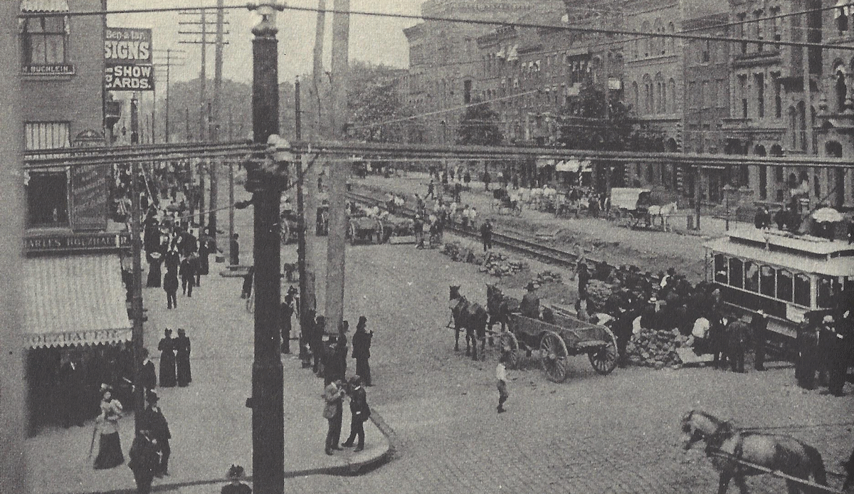 774 Broad Street Looking North
Paving Broad Street north of Market Street.
Northwest corner of Broad & Market Streets on left.
Image from the Newark Public Library
