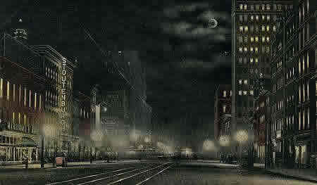 Broad Street at night
