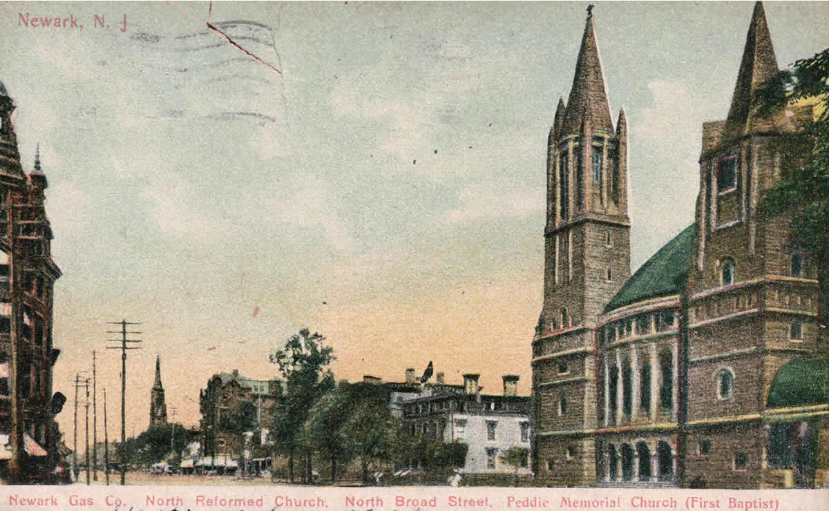 Broad Street looking north from Fulton Street
Postcard

