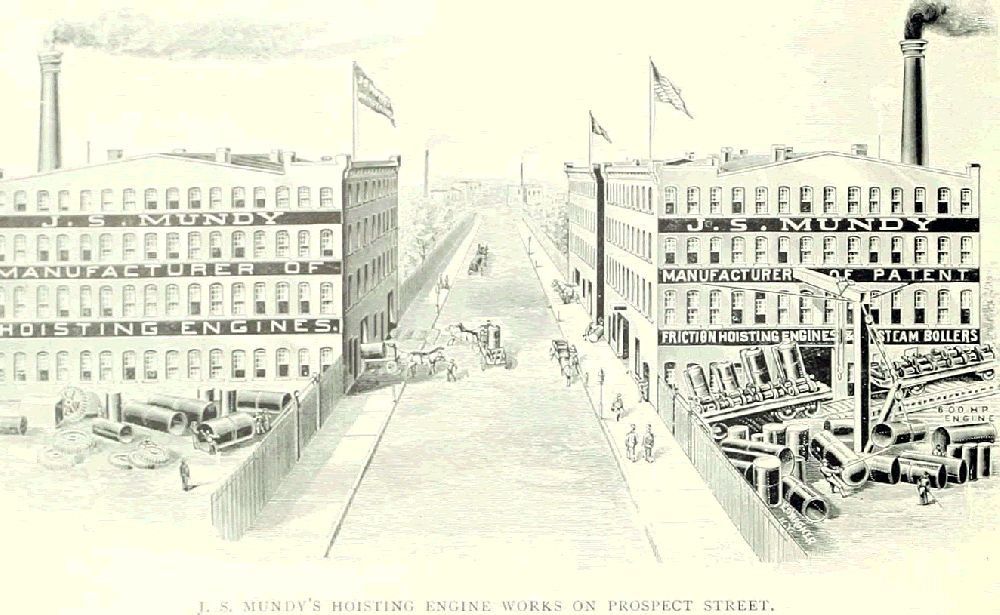 22 Prospect Street
J. S. Mundy's Hoisting Engine Works
From "Essex County, NJ, Illustrated 1897":
