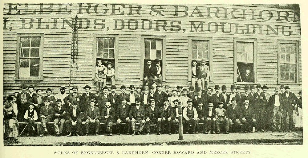Corner of Mercer & Howard Streets
Engelberger & Barkhorn
From "Essex County, NJ, Illustrated 1897":

