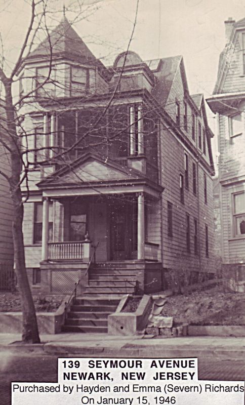 139 Seymour Avenue
Alana Thevenet was born in Newark and lived here right afterwards. My grandparents owned the house. They were Hayden and Emma (Severn) Richards. My parents are Alan and Elaine Thevenet. 

Photo from Alana Thevenet
