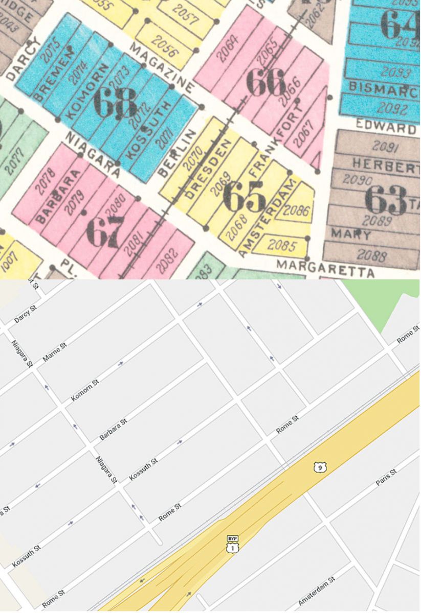 Bremen Street, Berlin Street, Dresden Street, Frankfort Street & Amsterdam Street
